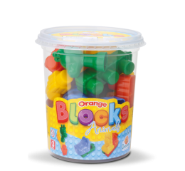 ORANGE BLOCKS ANIMAIS 17PÇS 17CM 916